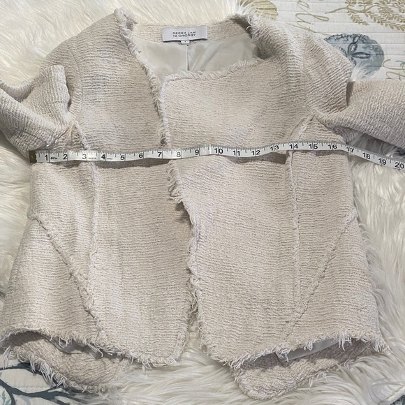 10 Crosby Derek Lam Textured off White/beige Blazer - Picture 6 of 9